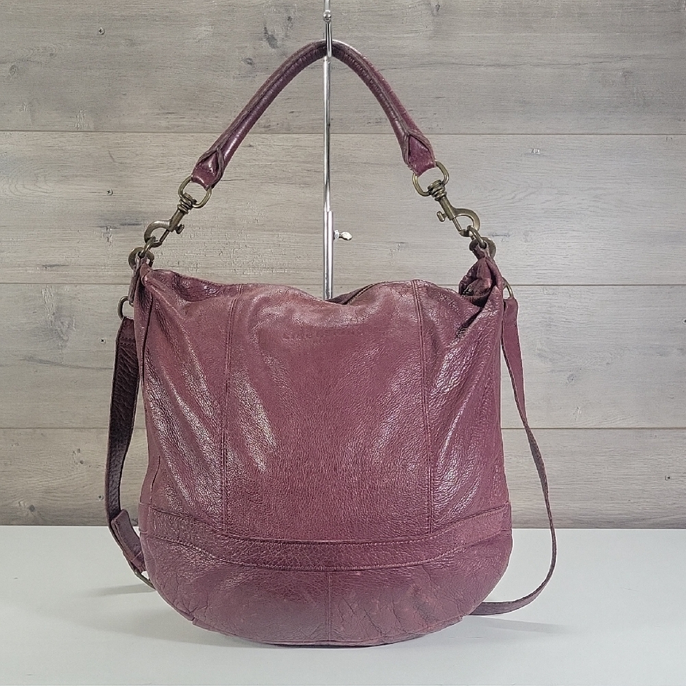 Liebeskind Berlin Burgundy Leather Crossbody Shoulder Bag